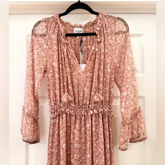 NWT MISA LOS Angeles Lucinda Dress in Pink Floral Boho Sz Small - Picture 5 of 9